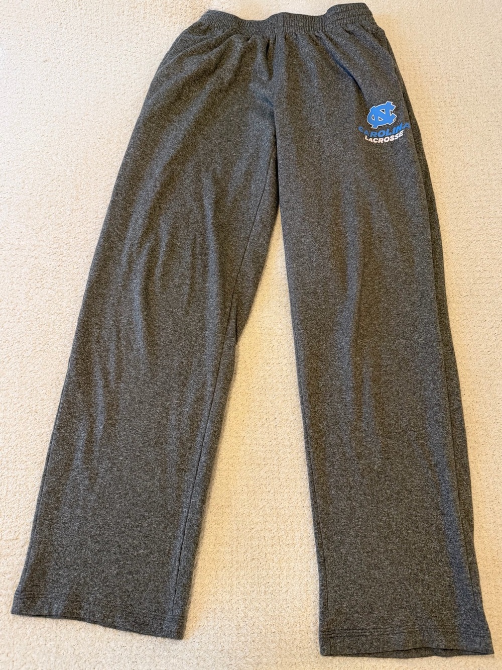 Lacrosse Unlimited Carolina Lacrosse Sweatpants Size Small Gray Polyester